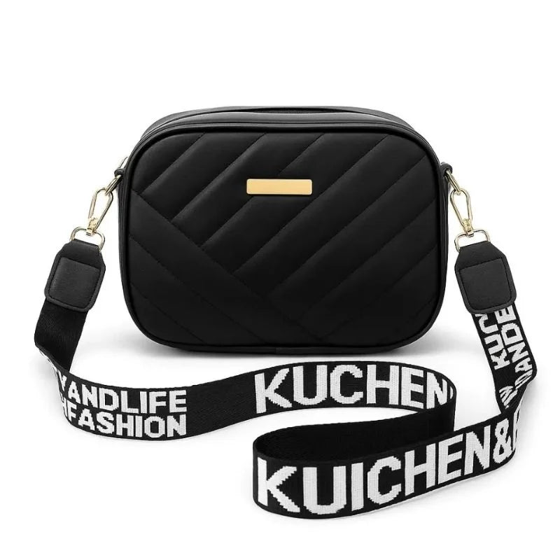 Black Leather Handbag for Girls & Women