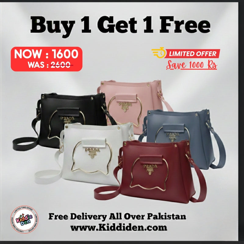 Buy 1 Get 1 Free | Cat Handle Handbag for Girls & Ladies Adjustable Strap
