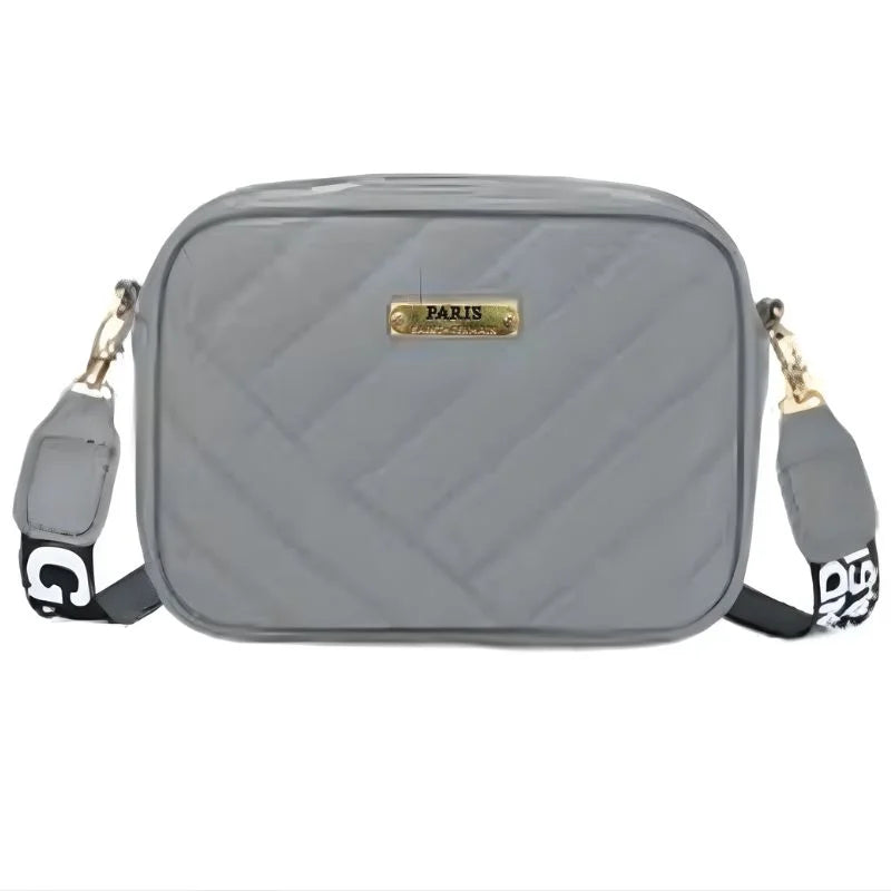 Gray Leather Handbag for Girls & Women