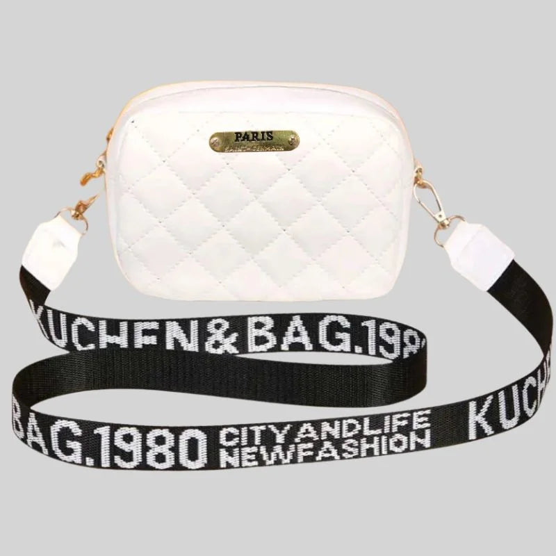 White Leather Handbag for Girls & Women