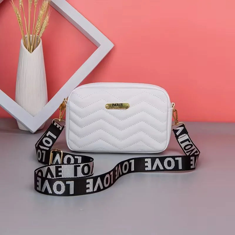 White Leather Handbag for Girls & Women